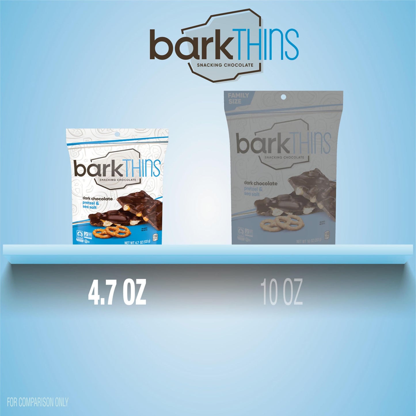 Barkthins Dark Chocolate, Pretzel And Sea Salt Snacking Chocolate Bag, 4.7 Oz
