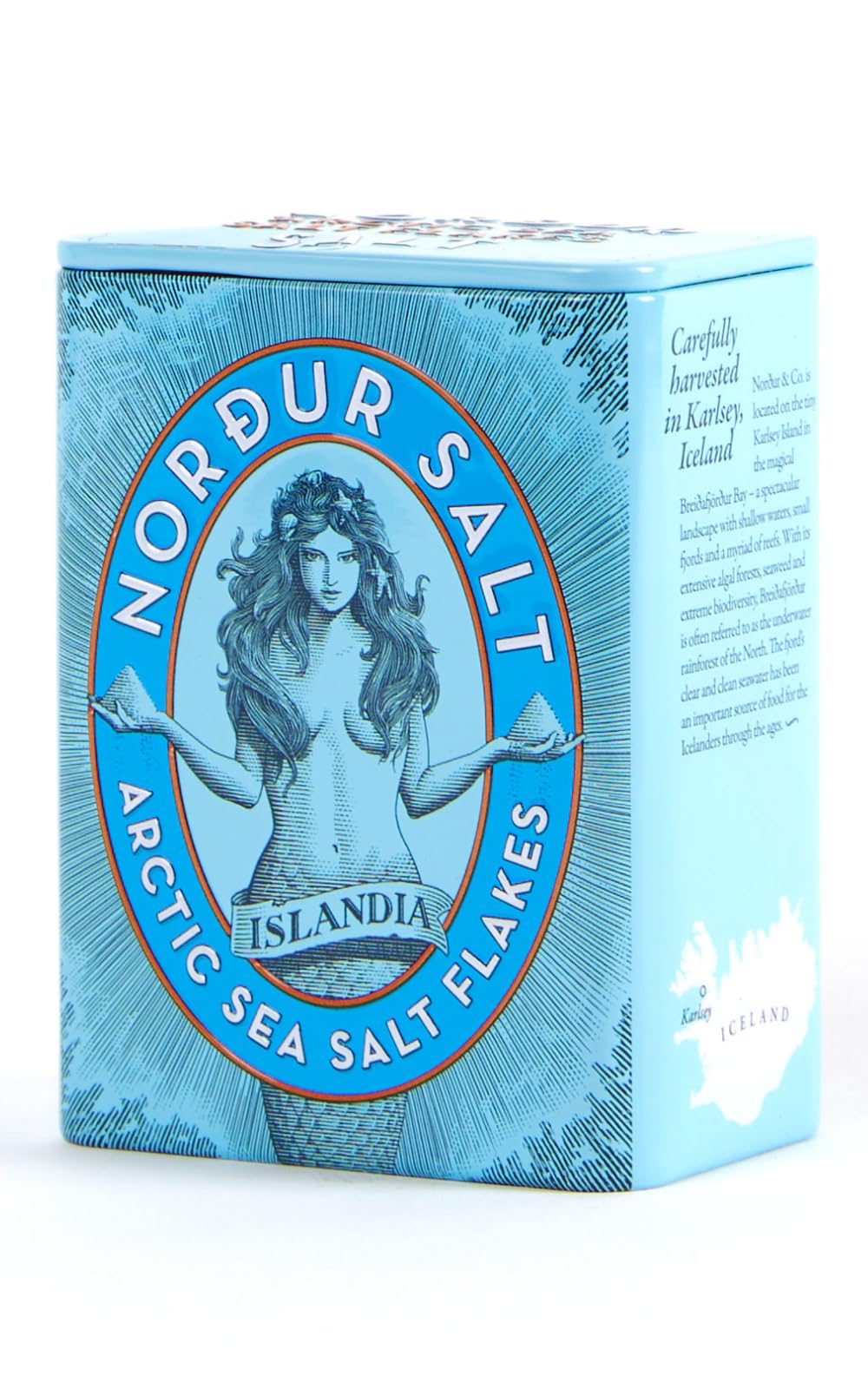 Nordur Salt Arctic Sea Salt Flakes Tin - 4.4 OZ, Natural Flavor Enhancer, Ideal for Cooking and Baking