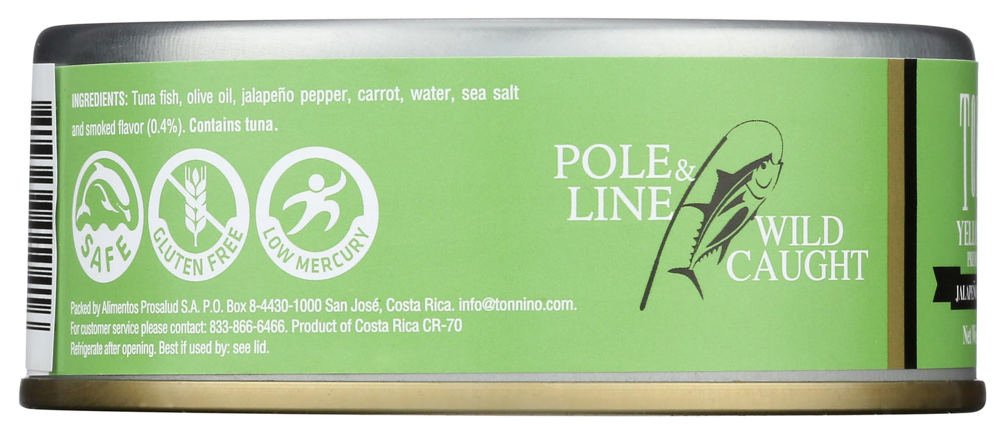 Tonnino Smoked Jalapeno Yellowfin Tuna - 4.94 Ounce - Premium Quality Seafood Snack