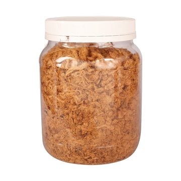 Kimbo Pork Fu Dried Meat Salty Chinese Cooked Shredded Meat Floss ?? (18 oz Tub) + TwinFortune Long Handle Stainless Steel Cute