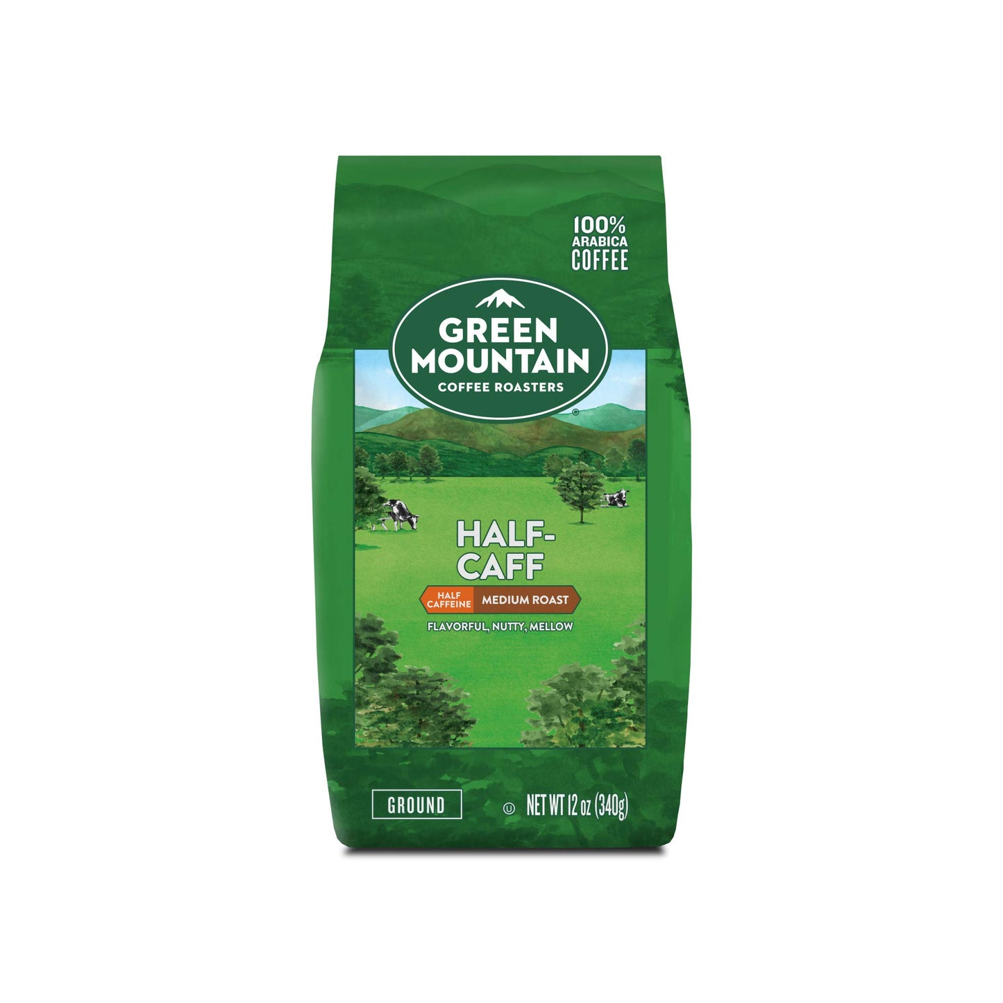 Green Mountain Coffee Half Caff K Cup Pods, Medium Roast, 12oz, 1 Count