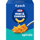 Kraft Spirals Original Mac & Cheese Macaroni And Cheese Dinner, 4 Ct Pack, 5.5 Oz Boxes