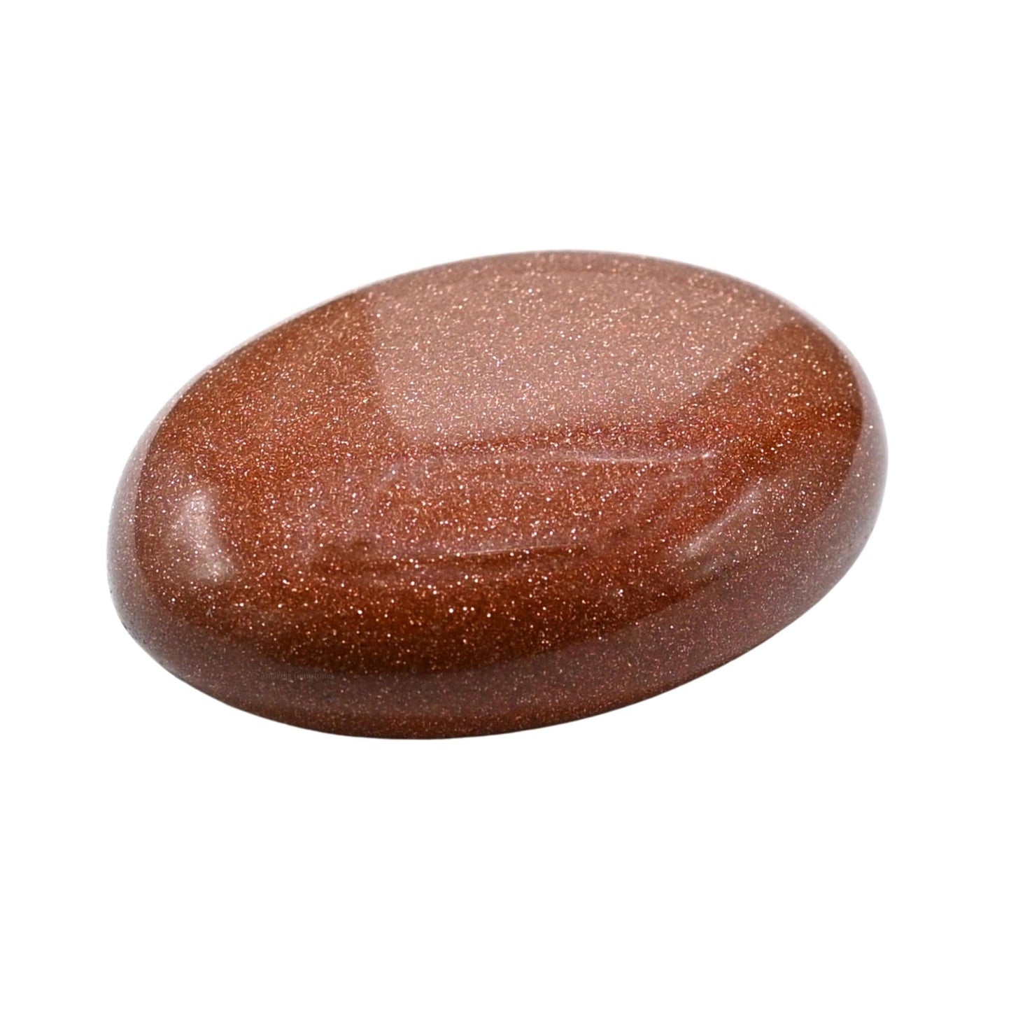 Red Goldstone Palm Stone - Hot Massage Worry Stone For Natural Body Chakra Balancing, Reiki Healing And Crystal Grid