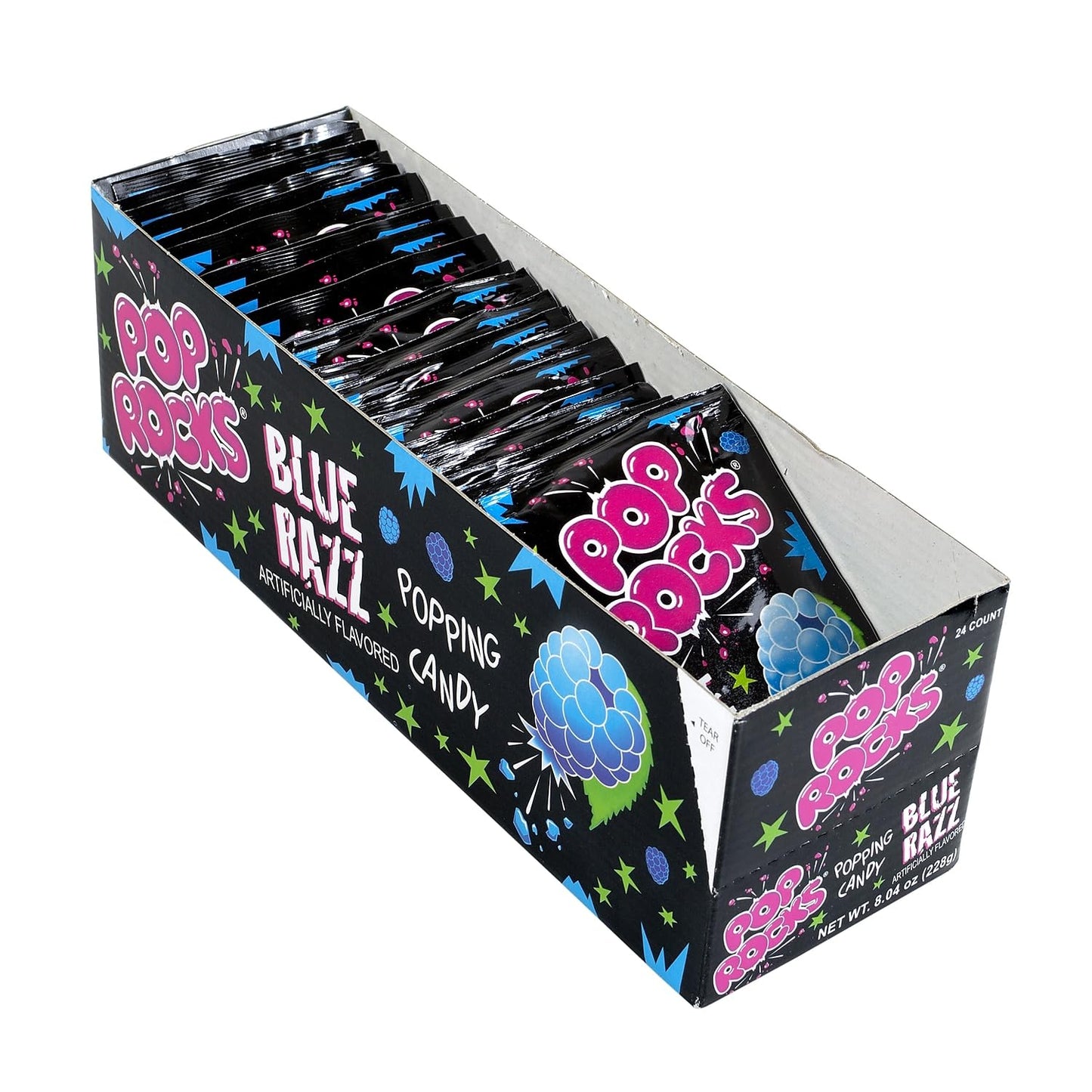 Pop Rocks Blue Razz Hard Candy, 0.33 Oz., 24 Pieces (209-00230)