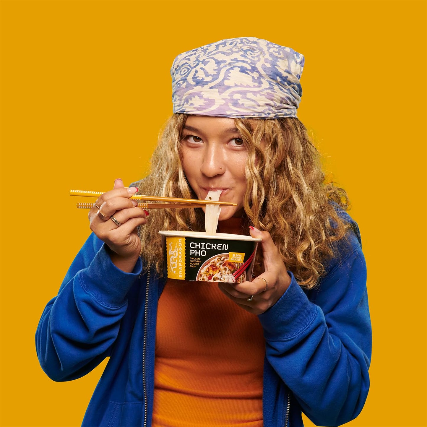 Snapdragon Chicken Pho Instant Noodle Bowl Six Pack, Rich Chicken Flavored Broth With Rice Noodles, Gluten Free, No Artificial F
