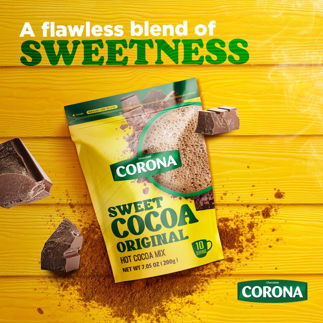 CORONA Instant Powder Mix, Sweet Cocoa Original, 7.05 Ounces, Pack of 1