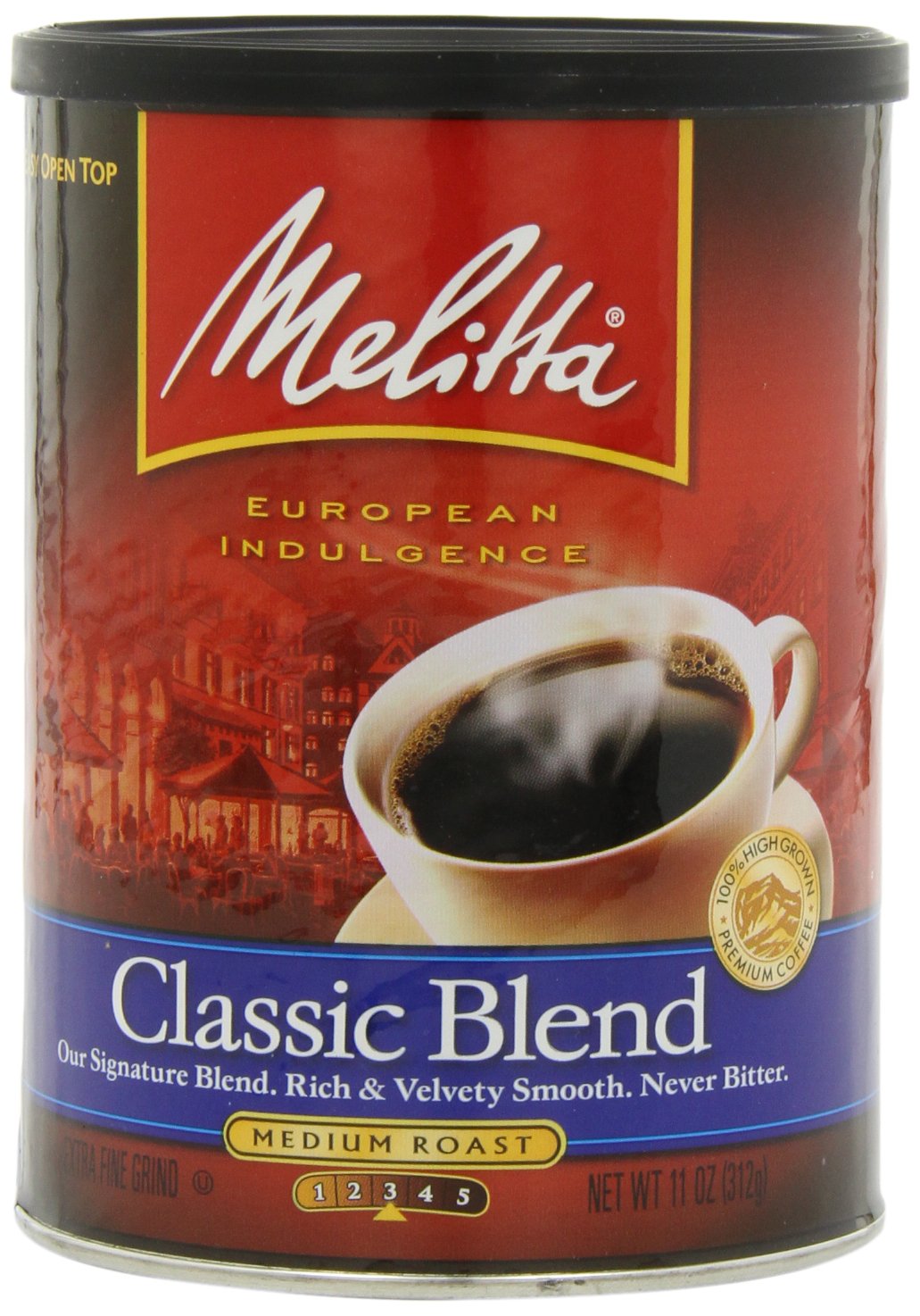 Melitta Coffee Medium Roast Extra Fine Grind, Classic Blend, 11 Ounce