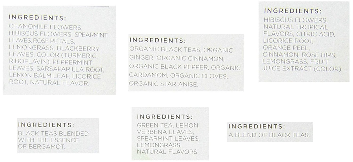 Tazo Assorted Tea Sampler 20Ct (Pack Of 6)