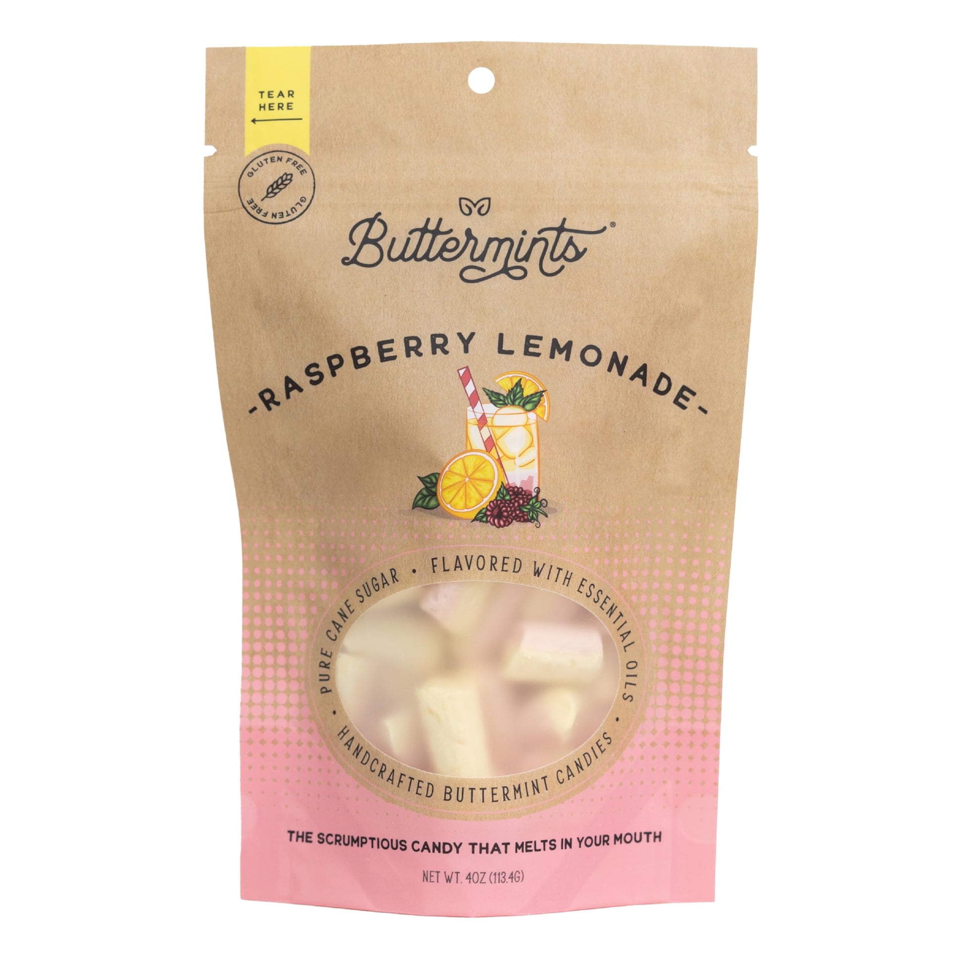 Buttermints Raspberry Lemonade, Butter Mints Gluten-Free Candy Soft Butter Taste, Unexpectedly Scrumptious (4 Servings)