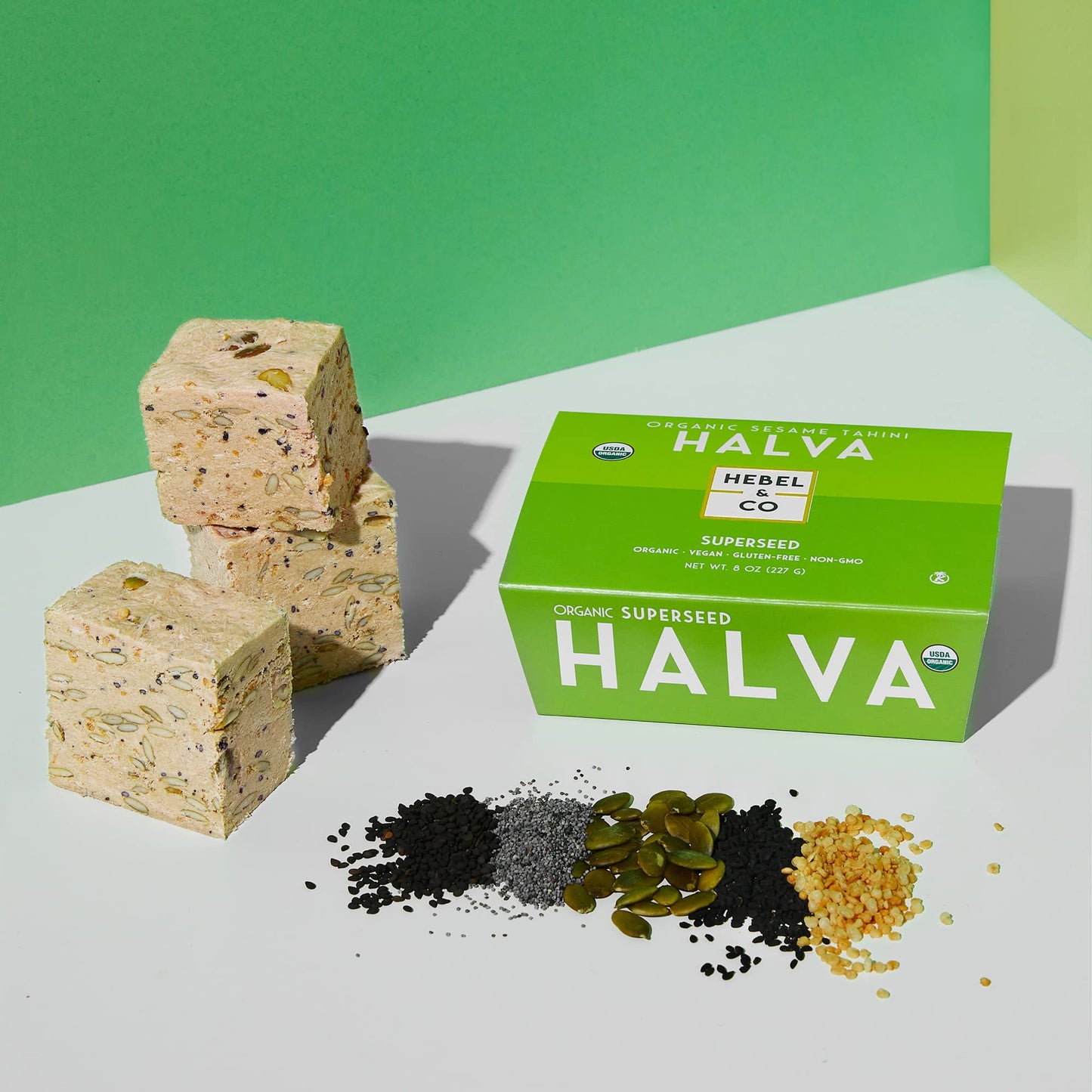 Hebel & Co Superseed Halva - 8 Oz | Certified Usda Organic, Gluten Free, Kosher & Vegan