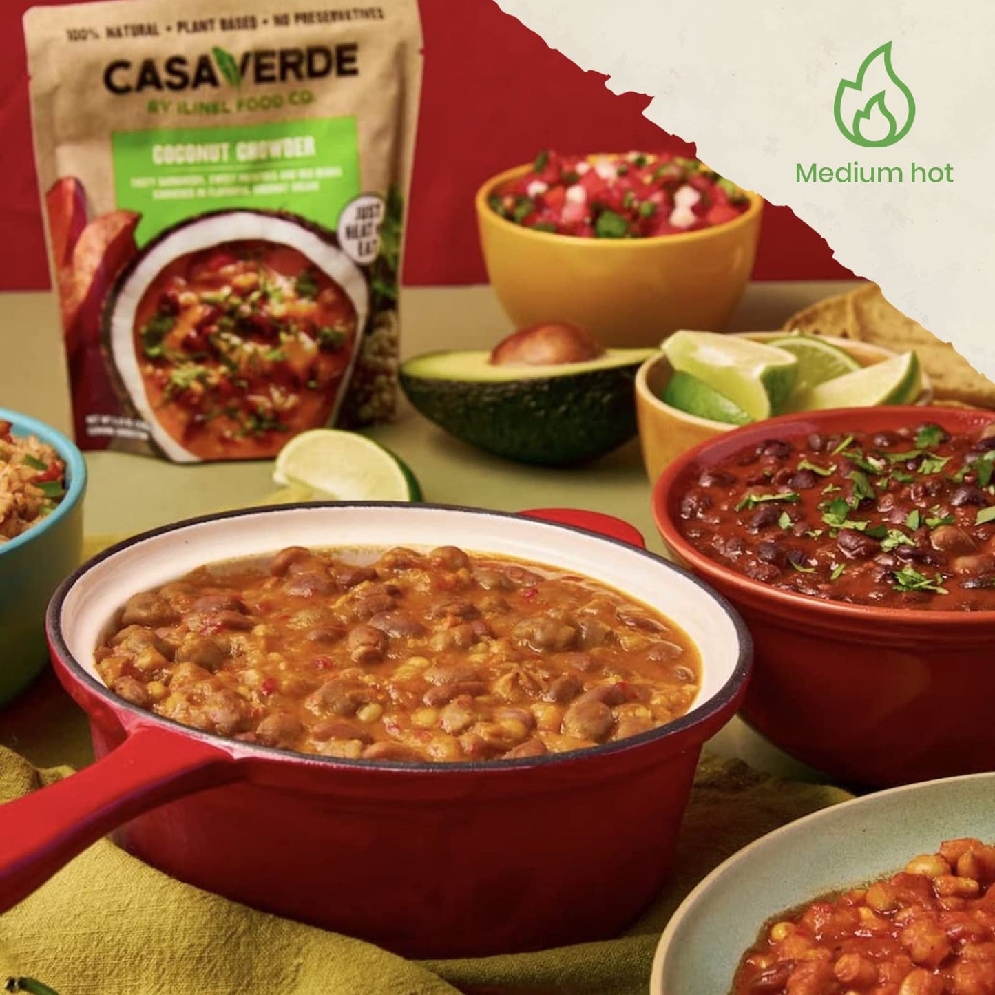 Casa Verde | Brazilian Coconut Chowder Stew, 100% Natural Food, Pack Of 6, Real Taste With Sweet Yellow Peppers And Coconut Crea
