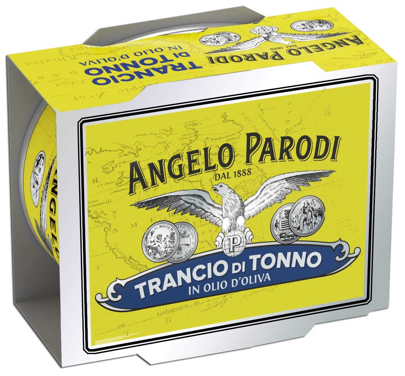 Angelo Parodi Solid Yellowfin Tuna In Olive Oil | 12 Pack | Imported From Italy | Wild Caught | Gourmet All Natural | Top-Grade Fish In 5.29 Oz Can (150 Gram)