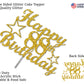 88 Birthday Cake Topper Gold Glitter, Party Decoration Ideas, Premium Quality, Sturdy Doubled Sided Glitter, Acrylic Stick. Made