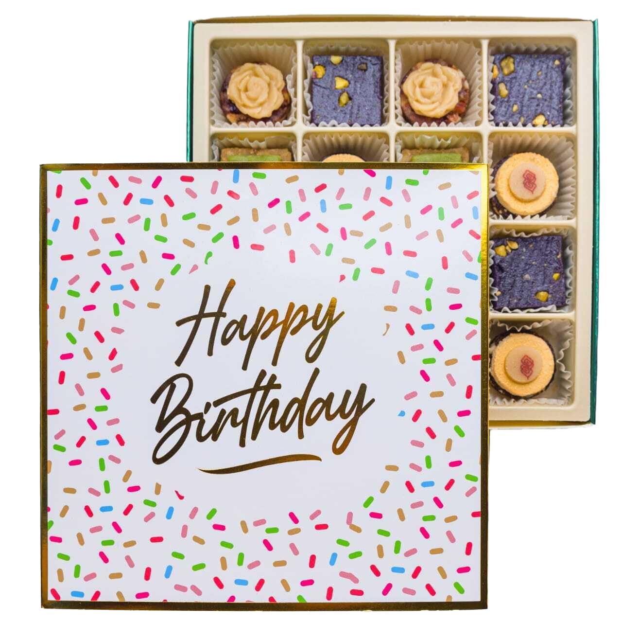 Laumire Gourmet Fruits - Superfood Parfait Collection [Birthday Edition] - Square (16 Pcs) - Happy Birthday Gifts For Women - Al