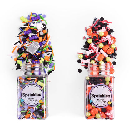 Edible Halloween Sprinkles, Tombstone Cupcake Toppers, Halloween Cake Decorations, Bloody Candy Bones, Pumpkin Cupcake Toppers, 