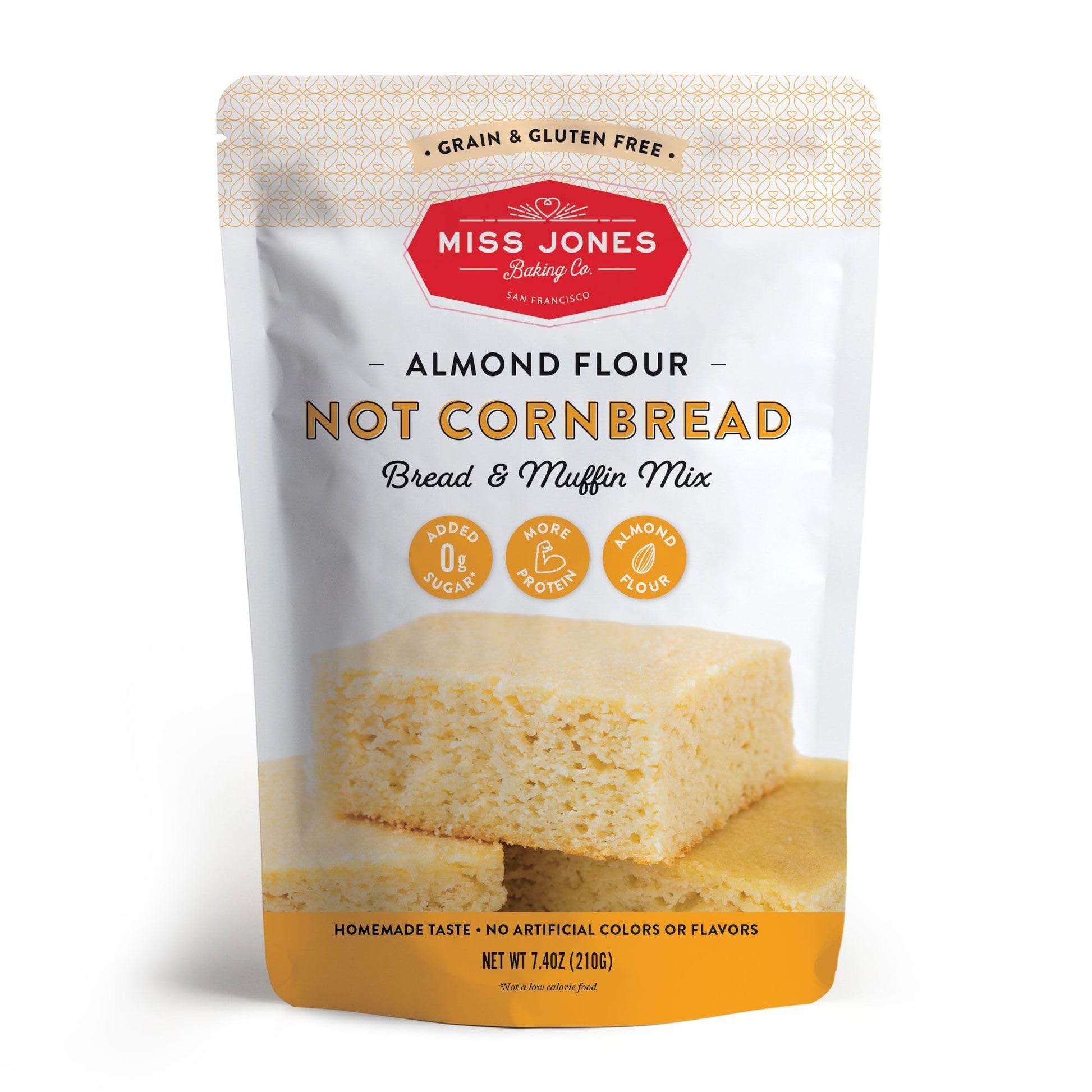 Miss Jones Baking Almond Flour Muffin Mix, Gluten Free, Low Carb, 7.4 Ounce, Pack of 1