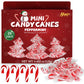 Yumzo Christmas Mini Candy Canes, Classic Red & White Peppermint Flavor, Individually Wrapped, 25 Count