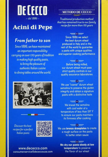 De Cecco Acini Di Pepe, 16Oz Pack Of 4