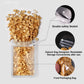 HUEBEATY 6-in-1 Gold Sprinkles Edible for Cake Decorating | 180g/6.36oz | Gold Coin & Star Confetti Sprinkles, Sanding Sugar, Ji