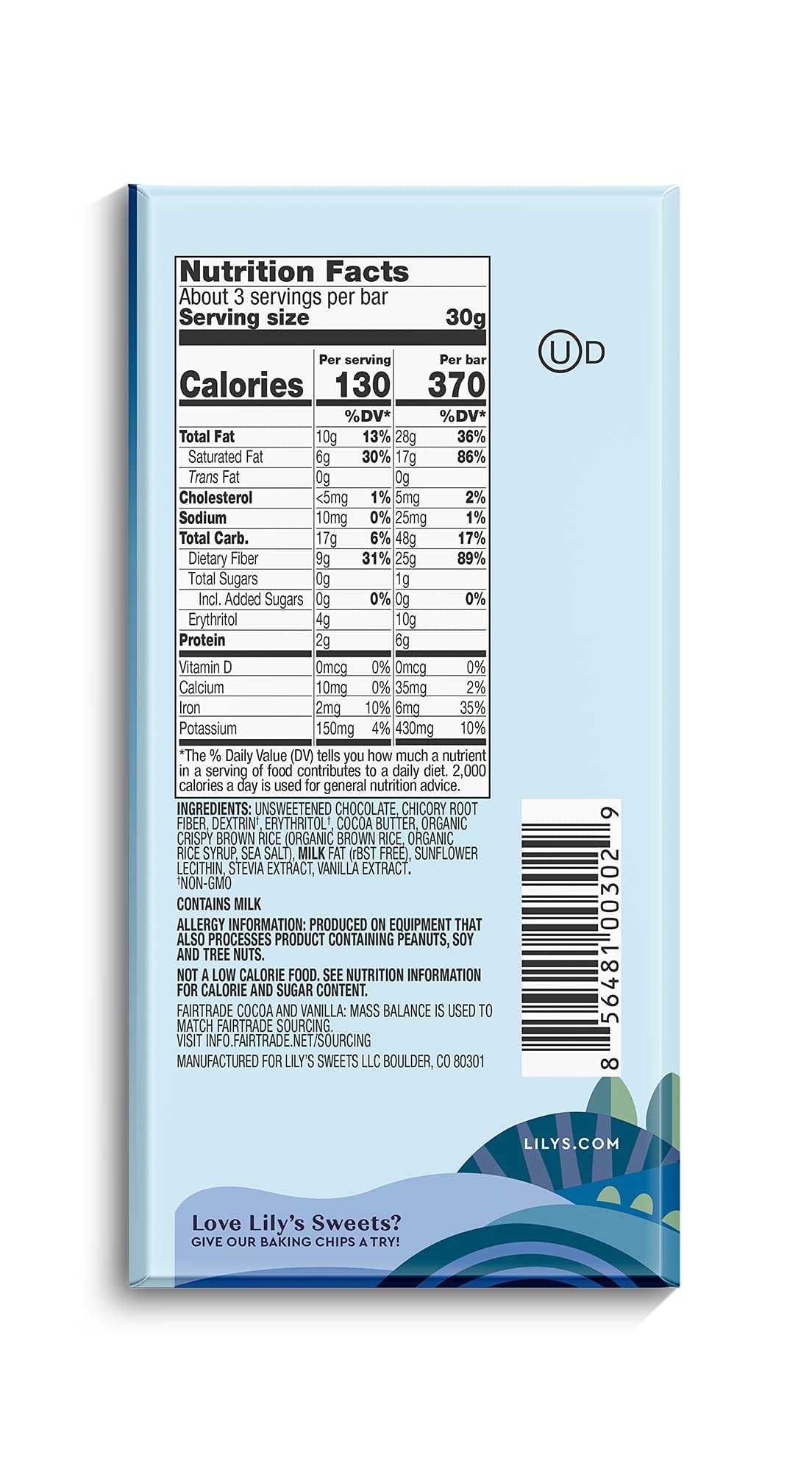 Lily'S Chocolate Variety 6 Pack | Made With Stevia, No Added Sugar, Low- Carb, Keto Friendly | 6 Flavors, 1 Bar Each | Sampler,