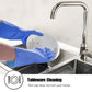 Rubber Gloves Dishwashing 4 Pairs For Kitchen,Cleaning Gloves For Household Reuseable.(Small,Blue)