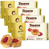 Tesoro Raspberry Filling By Pasticceria Matilde Vicenzi, Raspberry Cream Filled Puff Pastry Patisserie, Kosher Dairy, Made In Italy, 3.17Oz (90G), 4-Pack