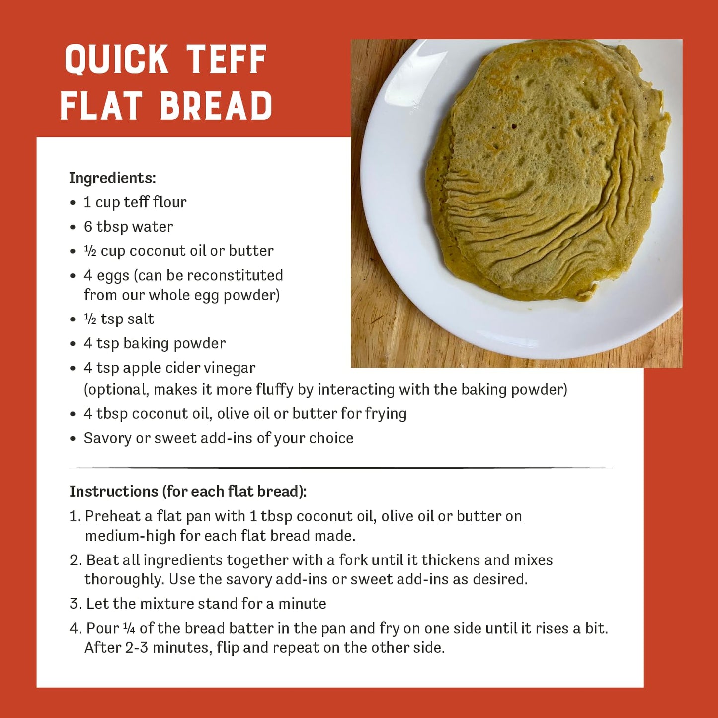 Judees Gluten Free Teff Flour, Gluten-Free, Vegan, Non-GMO, 2 lb