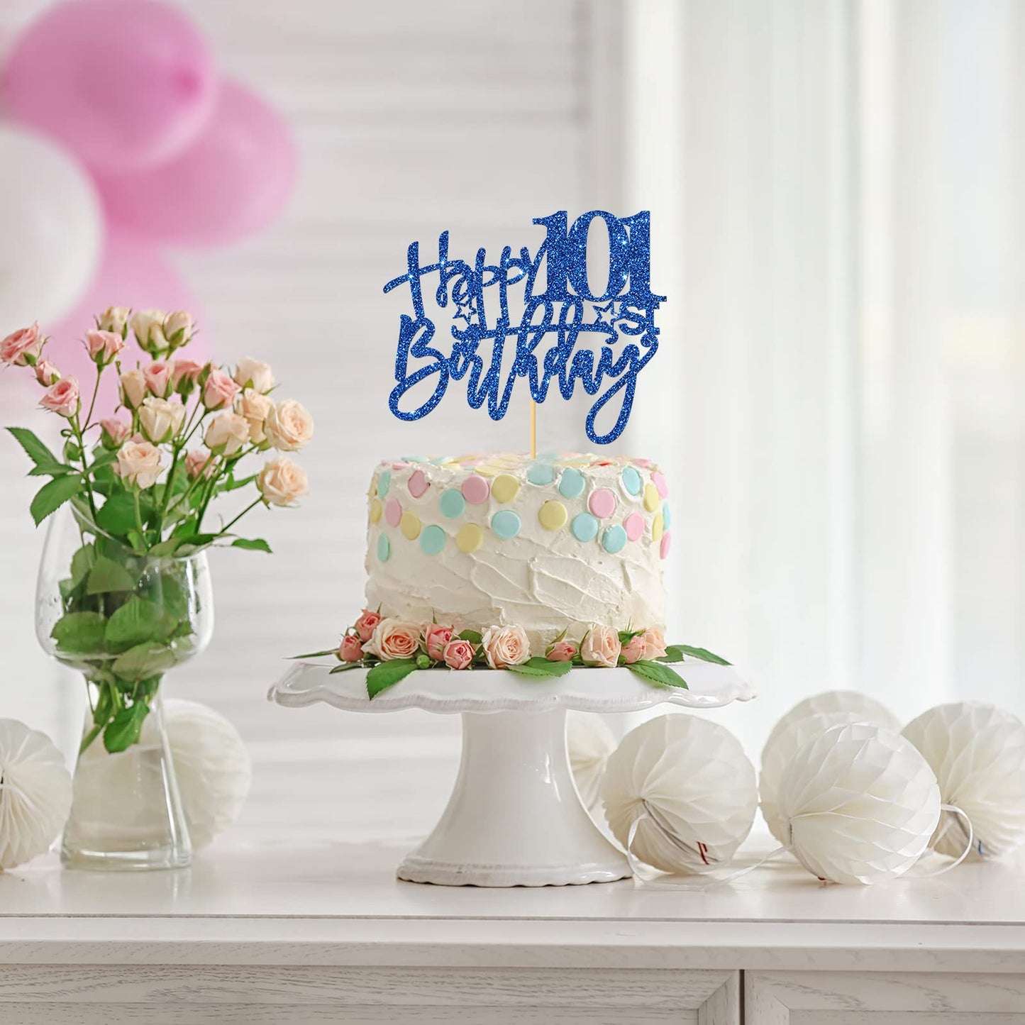 Roadsea Happy 101St Birthday Cake Topper - Old Man Woman 101 Years Old Birthday Cake Supplies - 101St Birthday Party Decorations