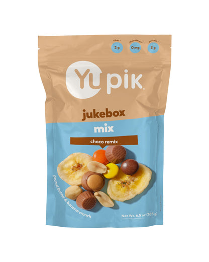 Yupik Jukebox Mix, 6.5 Oz, Kosher, Chocolatey Sweet Snacks, Elvis Sandwich Inspired Flavors, Retro Snack, Blend of Crunchy Banan