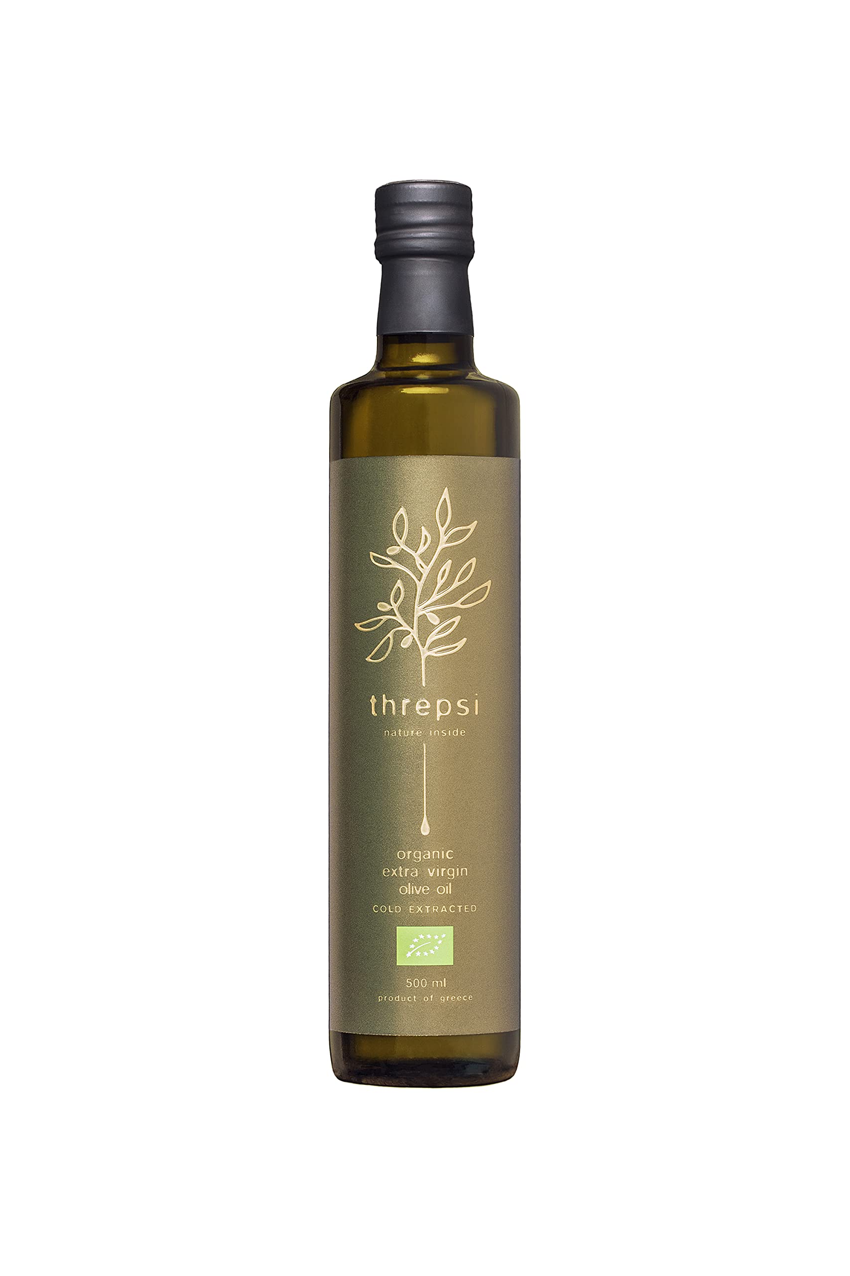 Threpsi Organic Extra Virgin Olive Oil | Extracted Cold | 100% Koroneiki Olives | Grown By Small Family Farmers Near Kalamata