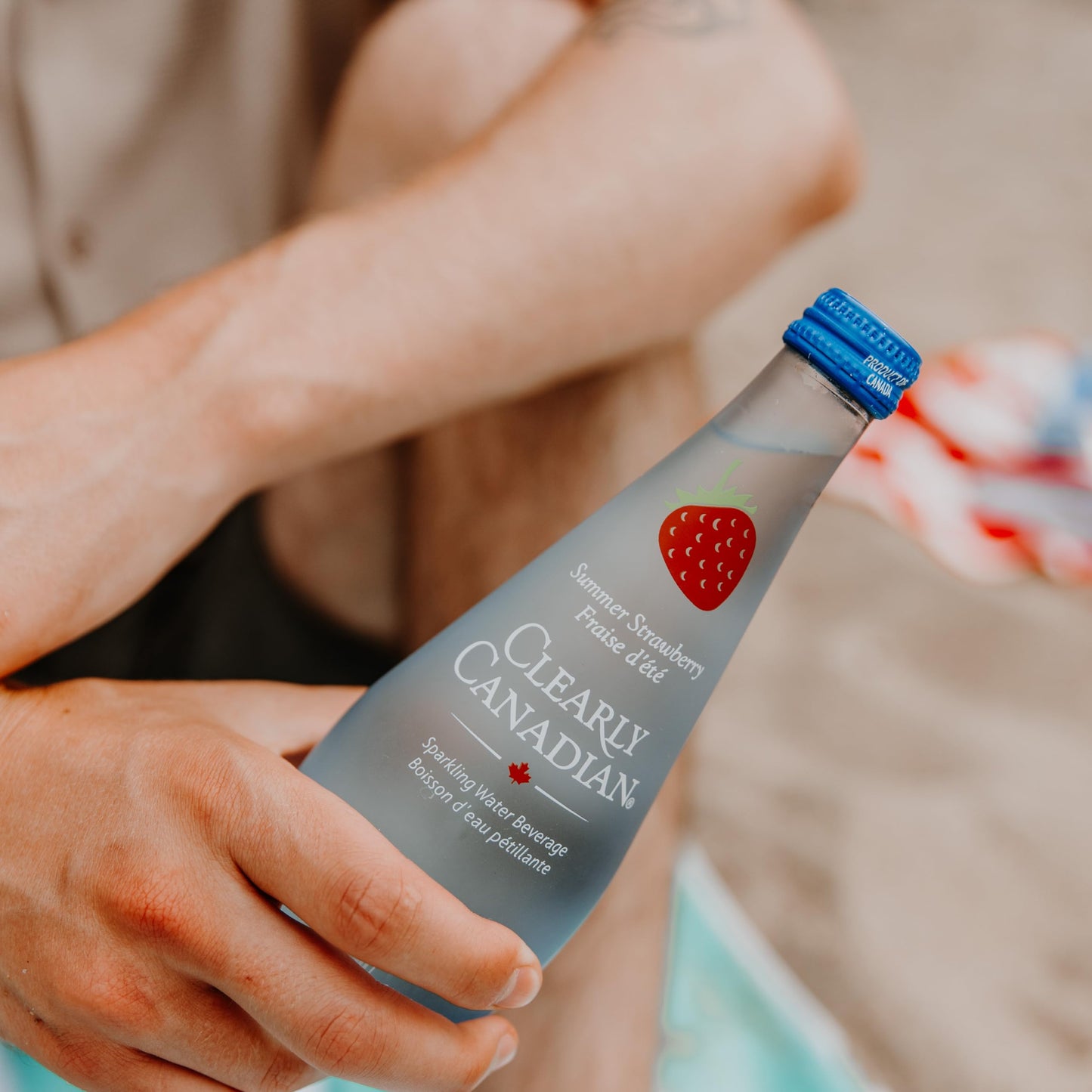 Clearly Canadian Sparkling Spring Water, Summer Strawberry Flavor, 12 Pack of 11 Fl Oz Bottles