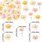 Ephlyn 50Pcs Edible Flower Cupcake Toppers Wafer Paper Spring Bridal Engagement Baby Shower Birthday Party Cupcake Picks Anniver