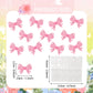 YCTHUNFISH 30 Pack Pink Bow Cupcake Toppers Paper Bowknot Decorations for Birthday Party, Wedding, Bridal Shower