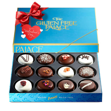 Gluten Free Palace Cookies Gift Basket – Gluten Free Chocolate Covered Cookies – Purim Sweets – Easter Gift Basket – Birthday, Thank You, Care Package, Vegan, Kosher (12 Count)