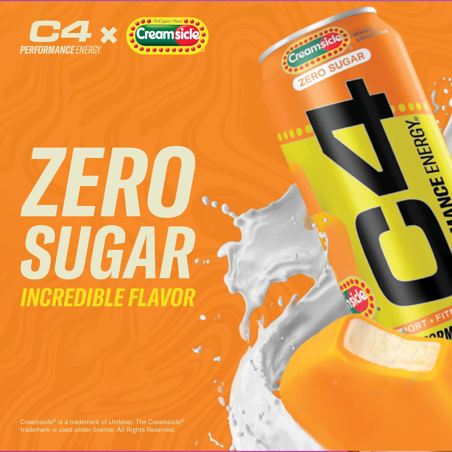 Cellucor C4 Energy Drink, Zero Sugar, 200mg Caffeine, Orange Creamsicle, 16 Fl Oz (Pack of 12)