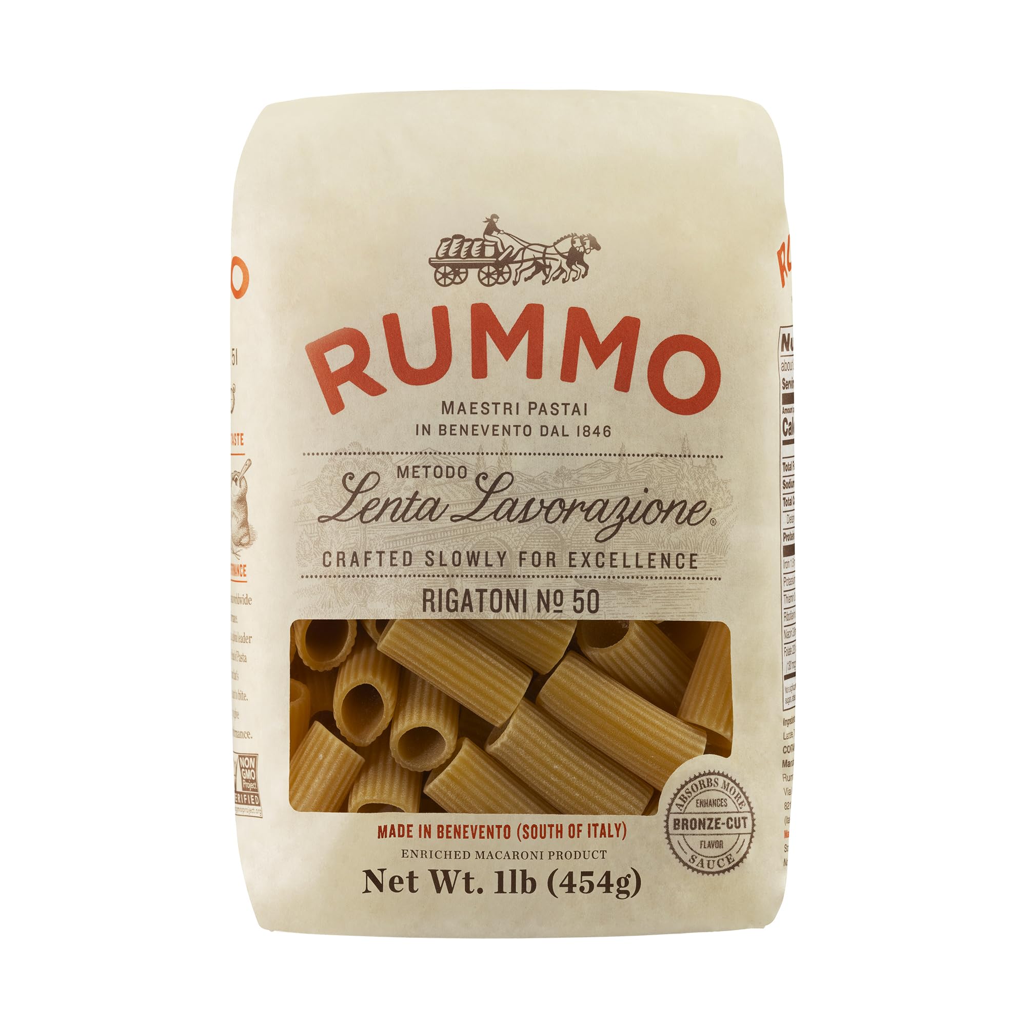 Rummo Rigatoni Pasta N.50 - Rigatoni Pasta Noodles, Italian Tube Pasta ...