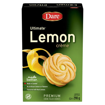 Dare Ultimate Lemon Creme Filled Cookies, 290G/10.2Oz, (Imported From Canada)