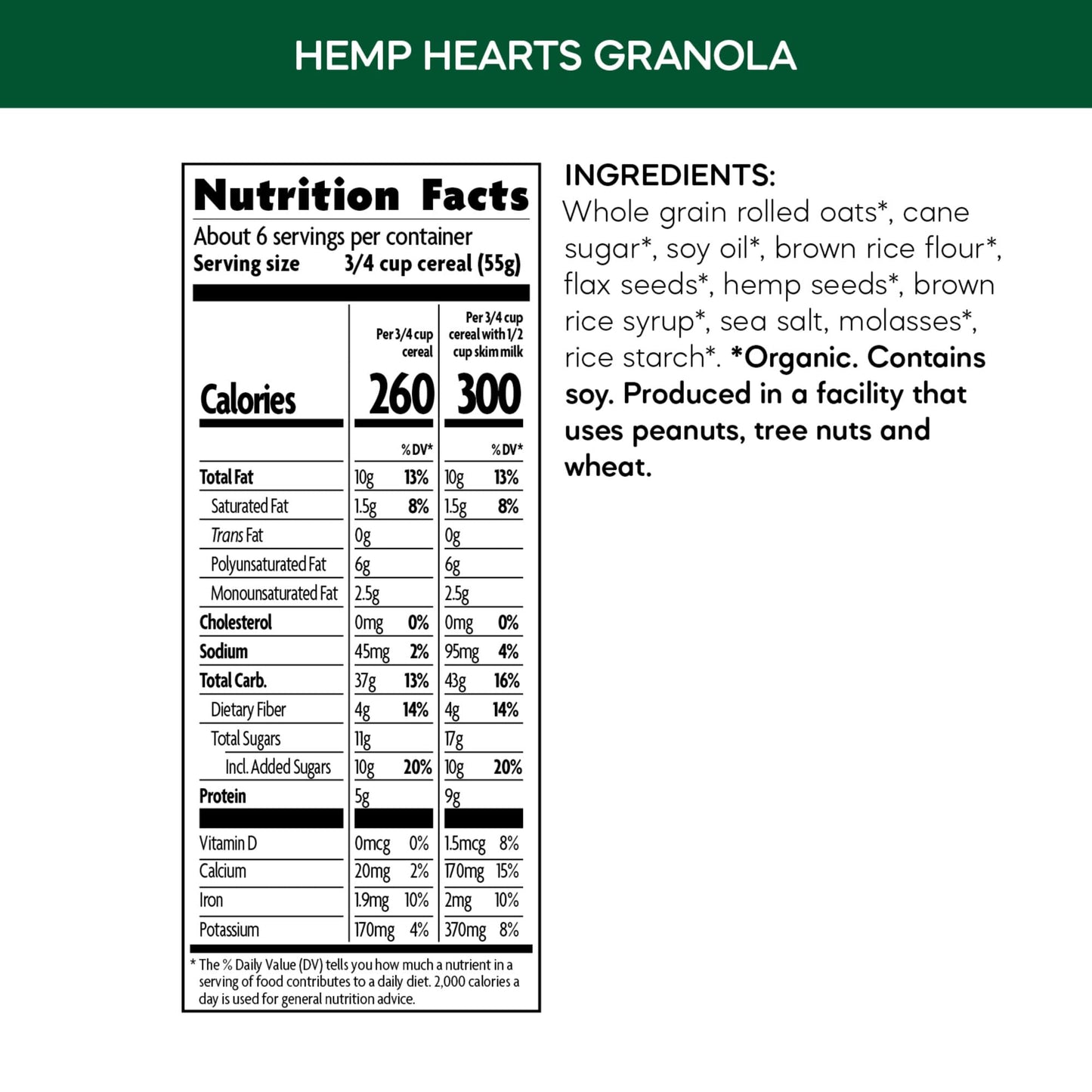 Natures Path Organic Hemp Hearts Granola, 25 lb (Pack of 1), Non-GMO