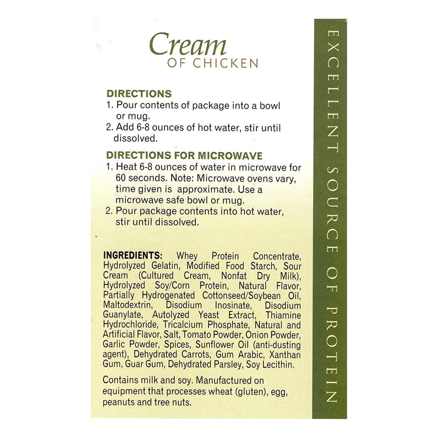 FITWISE High Protein Soup, Cream of Chicken, 15g Protein, Low Calorie, 7 Servings, 0.71 Ounce