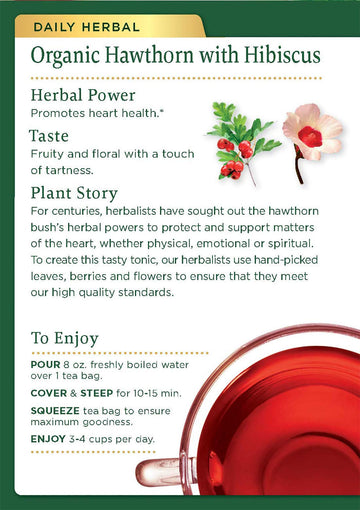 Traditional Medicinals Organic Heart Tea, 16 -Count Tea Bags, (Pack Of 6)
