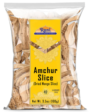 Rani Amchur (Mango) Dried Whole Slices Spice 3.5oz (100g) ~ All Natural, Indian Origin | No Color | Gluten Friendly | Vegan | NO