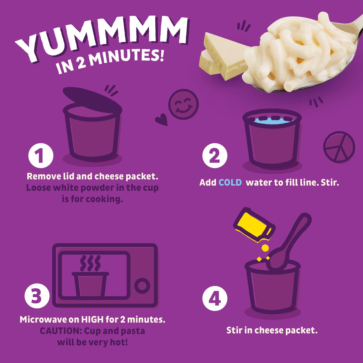 AnnieAs White cheddar Microwave Mac & cheese with Organic Pasta Single Serve Macaroni & cheese cup 2.01 OZ