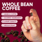 SARASOTA COFFEE & TEA CO. Whole Bean Coffee | Medium Roast | Low Acid | 80 oz