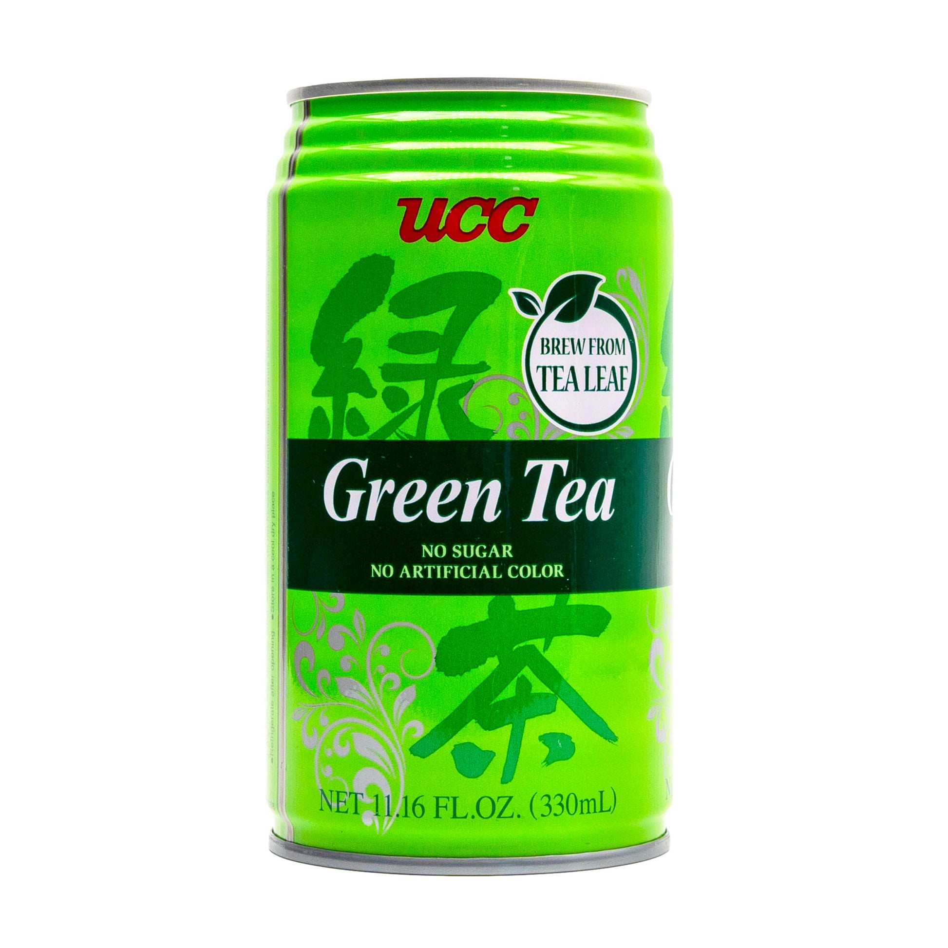 UCC Japanese Green Tea Drink, 11.1-Ounce Cans, Pack of 24, No Sugar, No Artificial Flavors or Coloring, Refreshing Canned Bevera