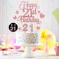21St Birthday Cake Decorations Set Include 21St Birthday Candles Numeral 21 Cake Candles And Happy 21St Birthday Cake Toppers Wi