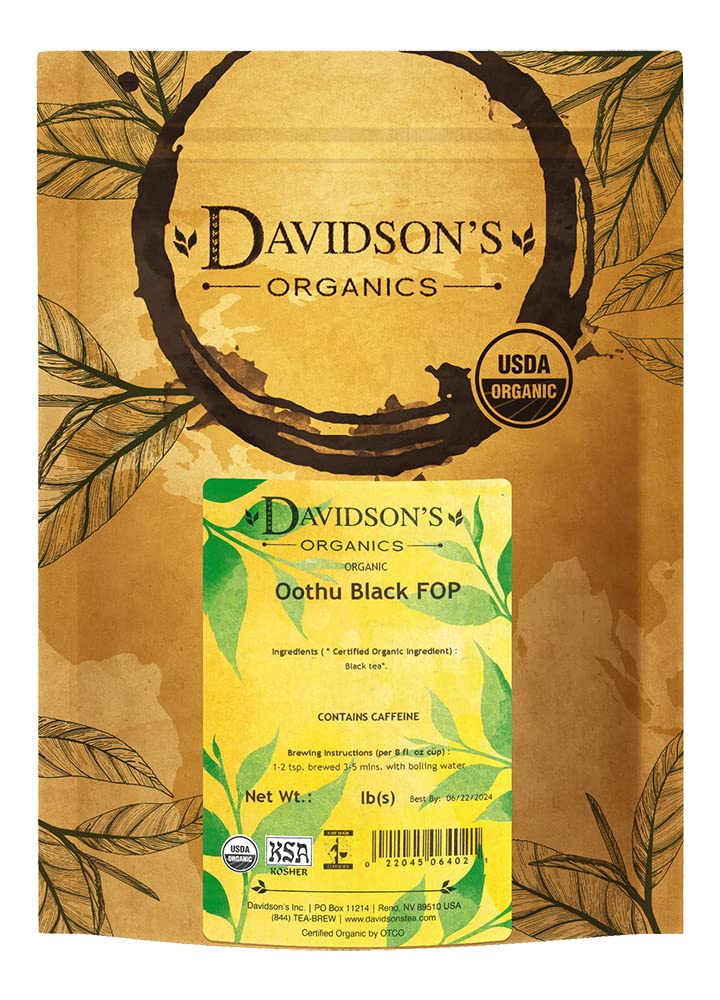 Davidson'S Organics, Oothu Black Fop, Loose Leaf Tea, 16-Ounce Bag