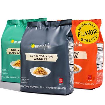 Momofuku Ramen Noodle Variety Pack By David Chang, 15 Count (Pack Of 3) Air-Dried Vegan Instant Noodles With Sauce