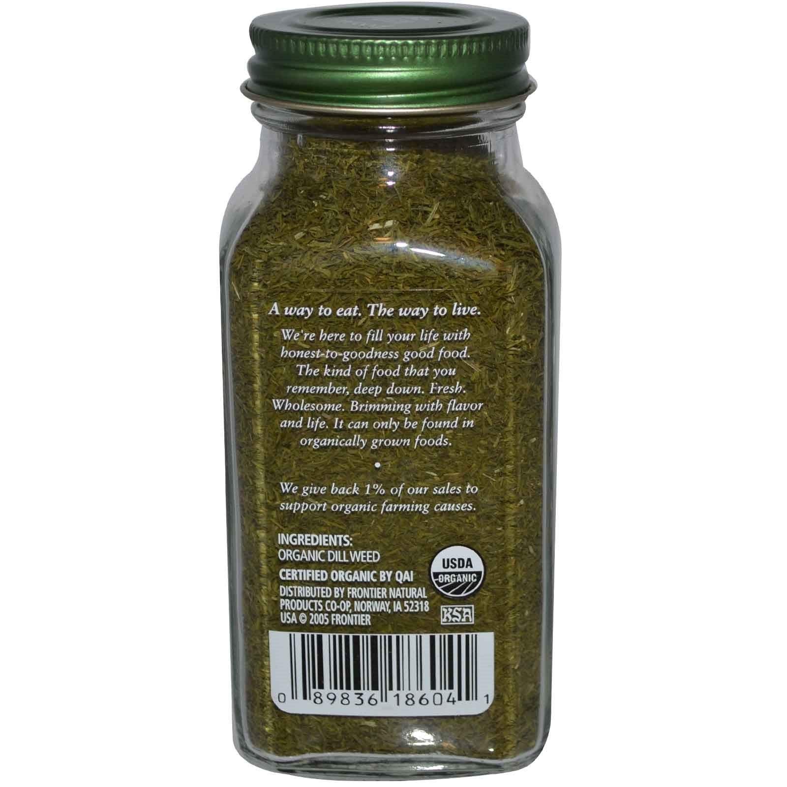 Simply Organic Ssnng Dill Herbal Product Org Bttl