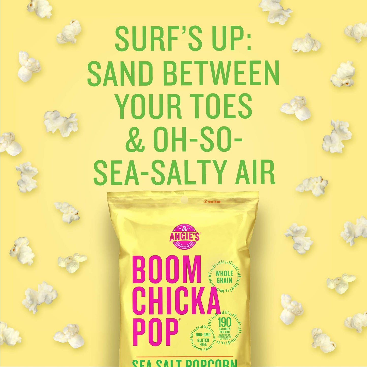 Angie'S Boomchickapop Sea Salt Popcorn, 1.25 Oz. (Pack Of 12)