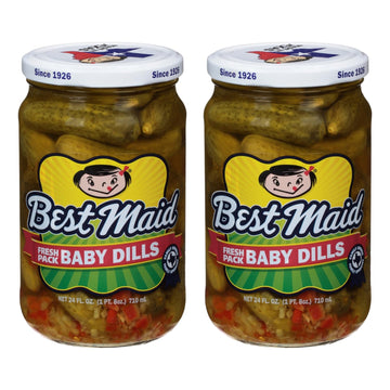 Best Maid Products Glass Jars - Dill, Kosher, Hamburger Slices, Garlic Bites, Habanero Chips, Xtreme Hot Pickles - 2 Pack